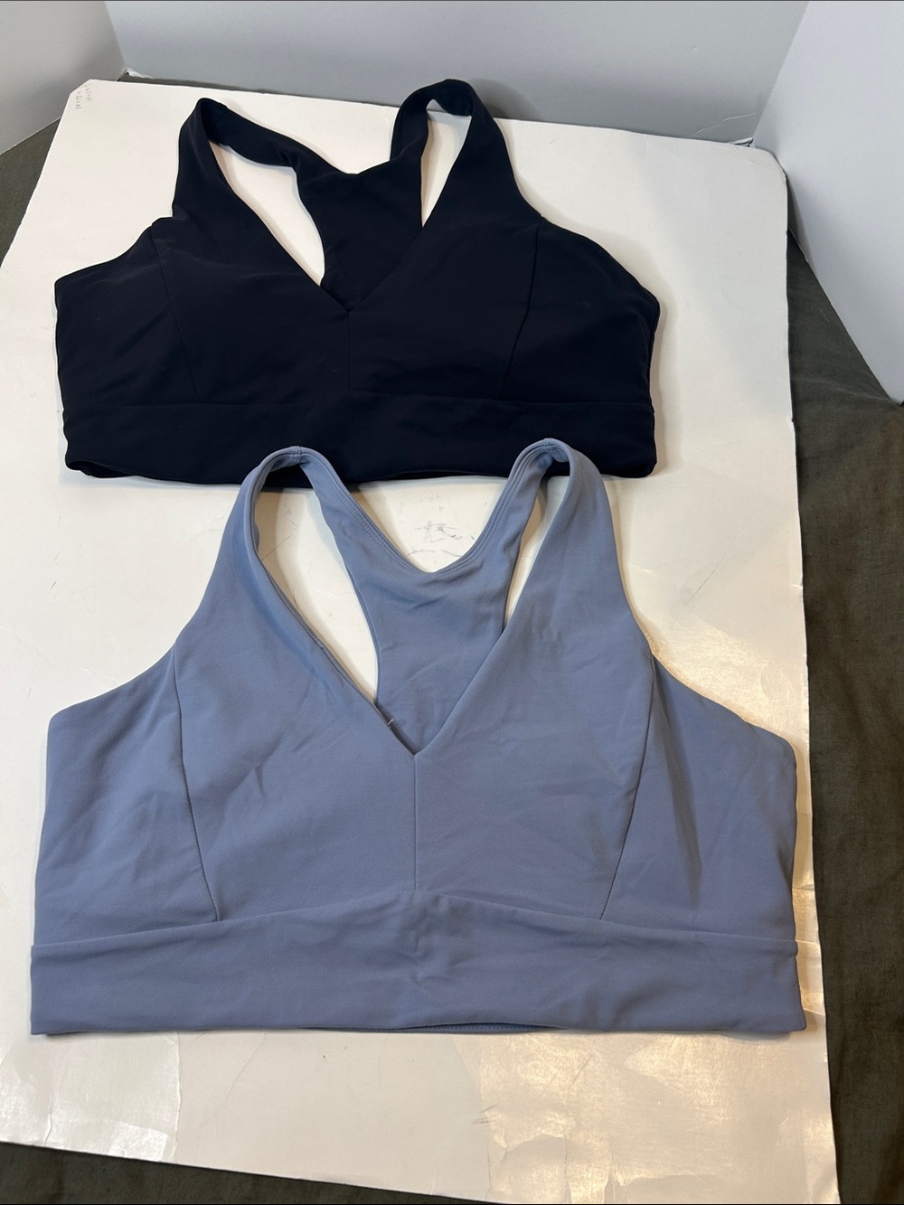 Zella Women’s Racerback Seamless Bralette - Black & Light Blue